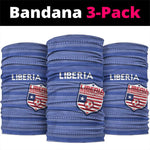 Liberia Football Neck Gaiter African Tribal Pattern - Blue Jersey LT15