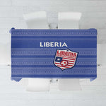 Liberia Football Tablecloth African Tribal Pattern - Blue Jersey - African Pride