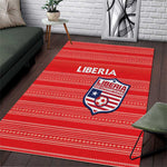 Liberia Football Area Rug African Tribal Pattern - Red Jersey - African Pride