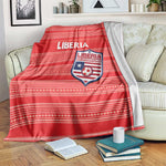 Liberia Football Blanket African Tribal Pattern - Red Jersey - African Pride