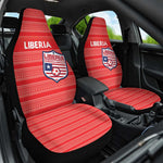Liberia Football Car Seat Cover African Tribal Pattern - Red Jersey - African Pride