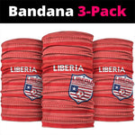 Liberia Football Neck Gaiter African Tribal Pattern - Red Jersey LT15