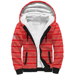 Custom Liberia Football Sherpa Hoodie African Tribal Pattern - Red Jersey - African Pride