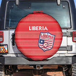 Liberia Football Spare Tire Cover African Tribal Pattern - Red Jersey - African Pride