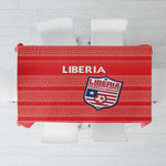 Liberia Football Tablecloth African Tribal Pattern - Red Jersey - African Pride
