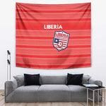 Liberia Football Tapestry African Tribal Pattern - Red Jersey - African Pride