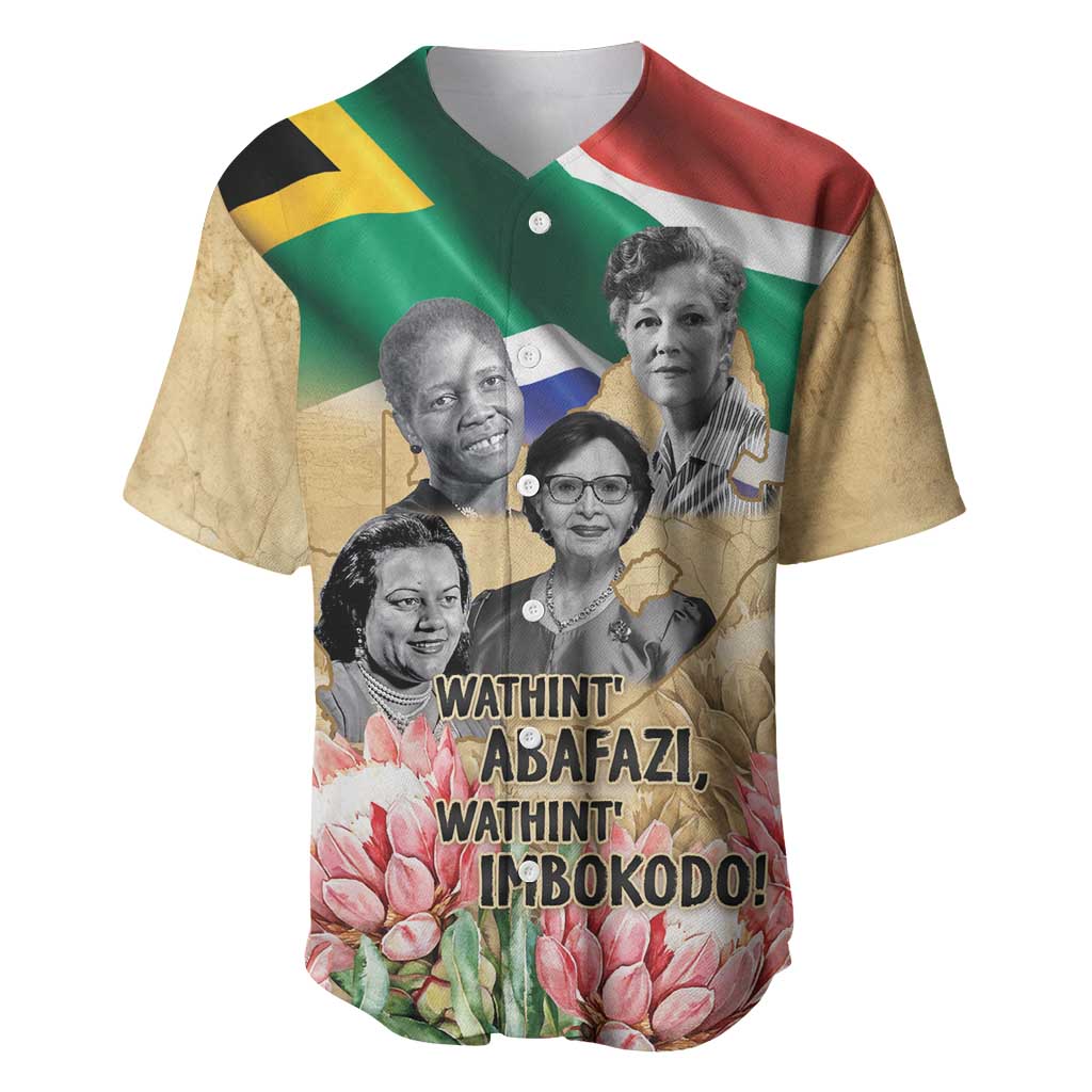 South African Women Fight Apartheir Baseball Jersey Wathint Abafazi Wathint Imbokodo - African Pride