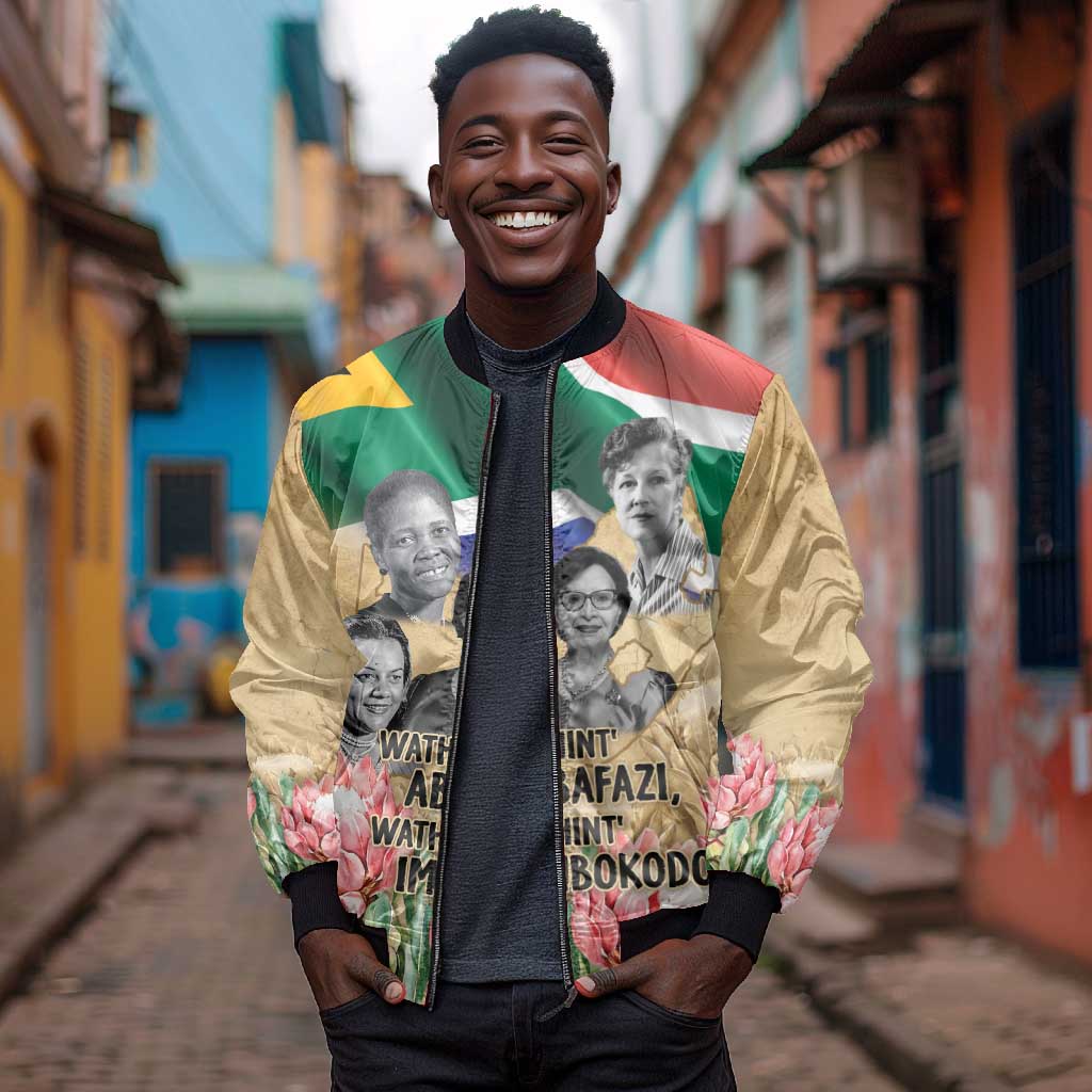 South African Women Fight Apartheir Bomber Jacket Wathint Abafazi Wathint Imbokodo - African Pride