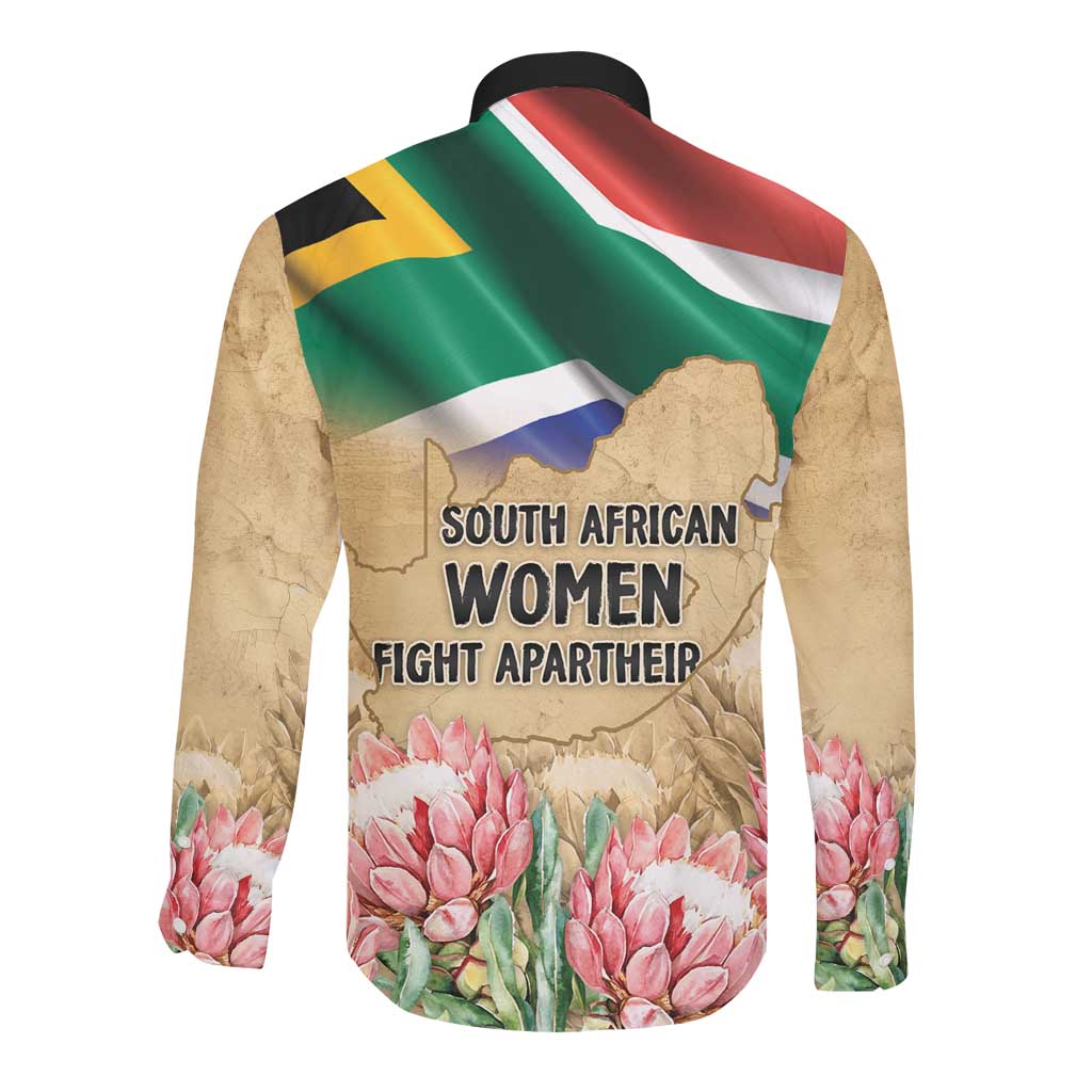 South African Women Fight Apartheir Long Sleeve Button Shirt Wathint Abafazi Wathint Imbokodo - African Pride