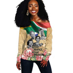 South African Women Fight Apartheir Off Shoulder Sweater Wathint Abafazi Wathint Imbokodo - African Pride