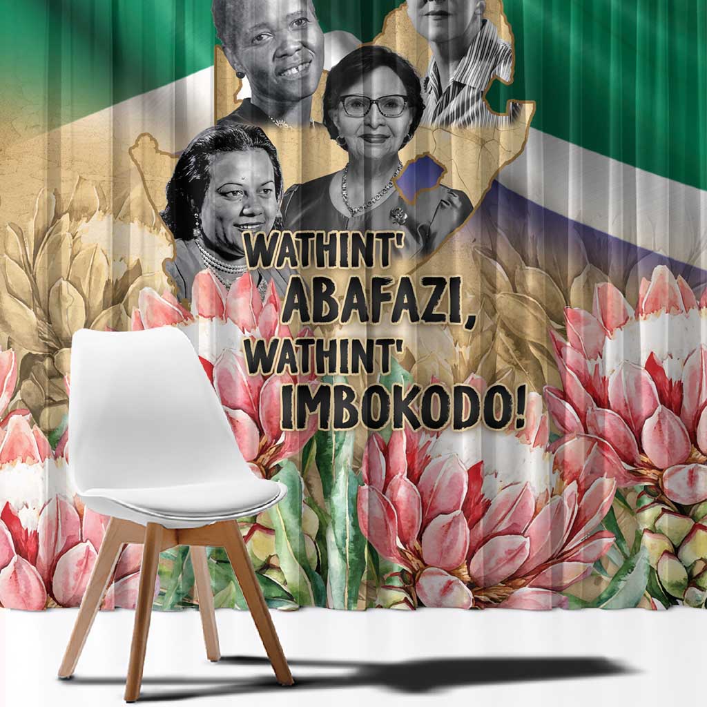 South African Women Fight Apartheir Window Curtain Wathint Abafazi Wathint Imbokodo - African Pride