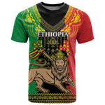 Personalised Afro Ethiopia T shirt Lion Of Judah - African Pattern