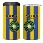 Custom Afro Tanzania Football 4 in 1 Can Cooler Tumbler We Are Champions
