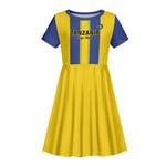 Custom Afro Tanzania Football Kid Short Sleeve Dress We Are Champions