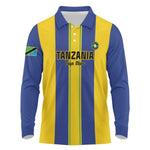 Custom Afro Tanzania Football Long Sleeve Polo Shirt We Are Champions