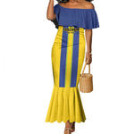 Custom Afro Tanzania Football Mermaid Dress We Are Champions