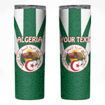 Personalised Afro Algeria Skinny Tumbler Coat Of Arms With Islamic Pattern