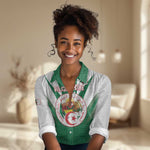 Personalised Afro Algeria Women Casual Shirt Coat Of Arms With Islamic Pattern