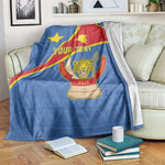 Personalised DR Congo Blanket Coat Of Arms With Map