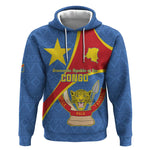 Personalised DR Congo Hoodie Coat Of Arms With Map