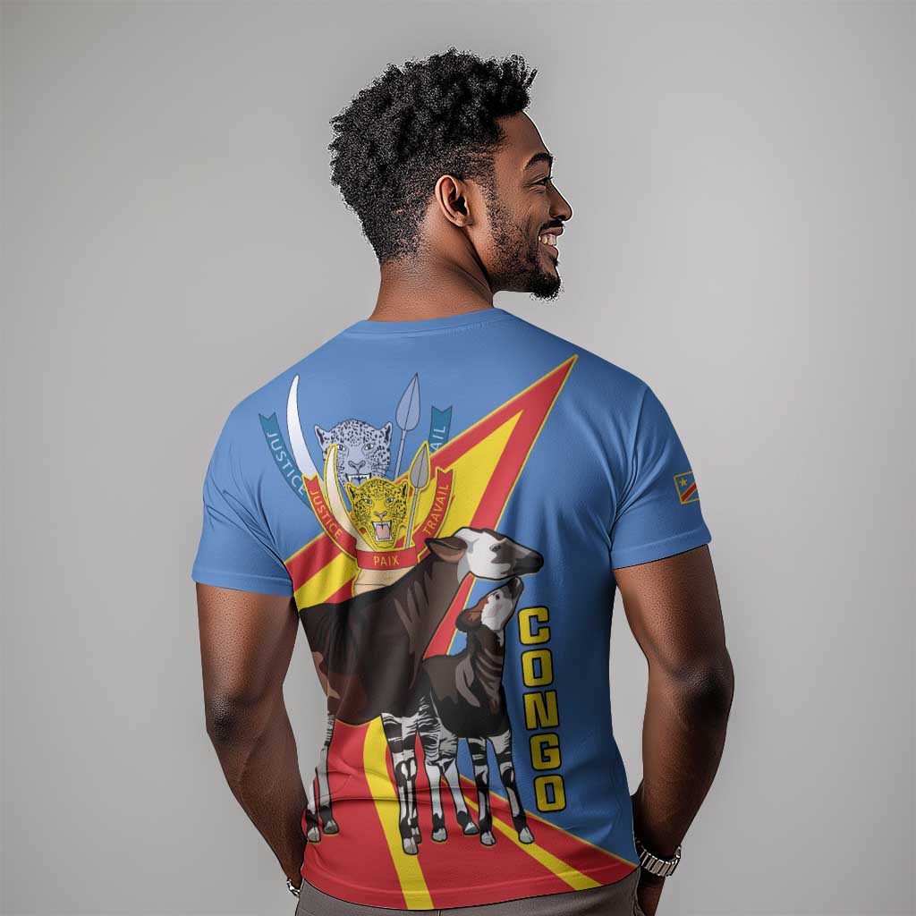 DR Congo T shirt Okapi Coat Of Arms