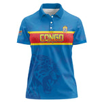 DR Congo Football Custom Women Polo Shirt Go Champions
