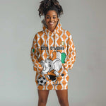 Custom Ivory Coast Football Hoodie Dress Go Champions