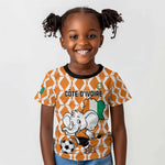 Custom Ivory Coast Football Kid T shirt Go Champions