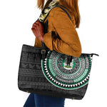 Nigeria African Tribal Pattern Leather Tote Bag Chest Arm Tattoo