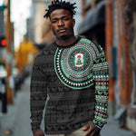 Nigeria African Tribal Pattern Long Sleeve Shirt Chest Arm Tattoo