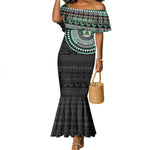 Nigeria African Tribal Pattern Mermaid Dress Chest Arm Tattoo