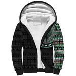 Nigeria African Tribal Pattern Sherpa Hoodie Chest Arm Tattoo