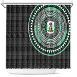 Nigeria African Tribal Pattern Shower Curtain Chest Arm Tattoo