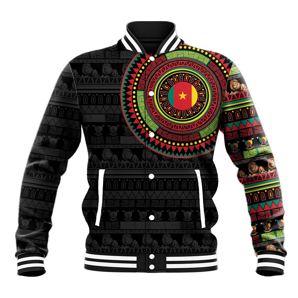 Cameroon African Tribal Pattern Baseball Jacket Chest Arm Tattoo