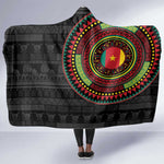 Cameroon African Tribal Pattern Hooded Blanket Chest Arm Tattoo