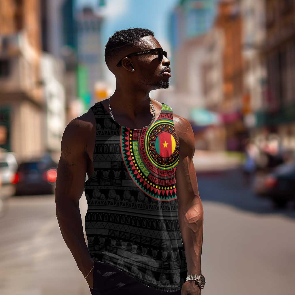 Cameroon African Tribal Pattern Men Tank Top Chest Arm Tattoo