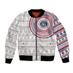 Liberia African Tribal Pattern Bomber Jacket Chest Arm Tattoo