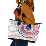 Liberia African Tribal Pattern Leather Tote Bag Chest Arm Tattoo