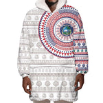 Liberia African Tribal Pattern Wearable Blanket Hoodie Chest Arm Tattoo