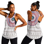 Liberia African Tribal Pattern Women Racerback Tank Chest Arm Tattoo