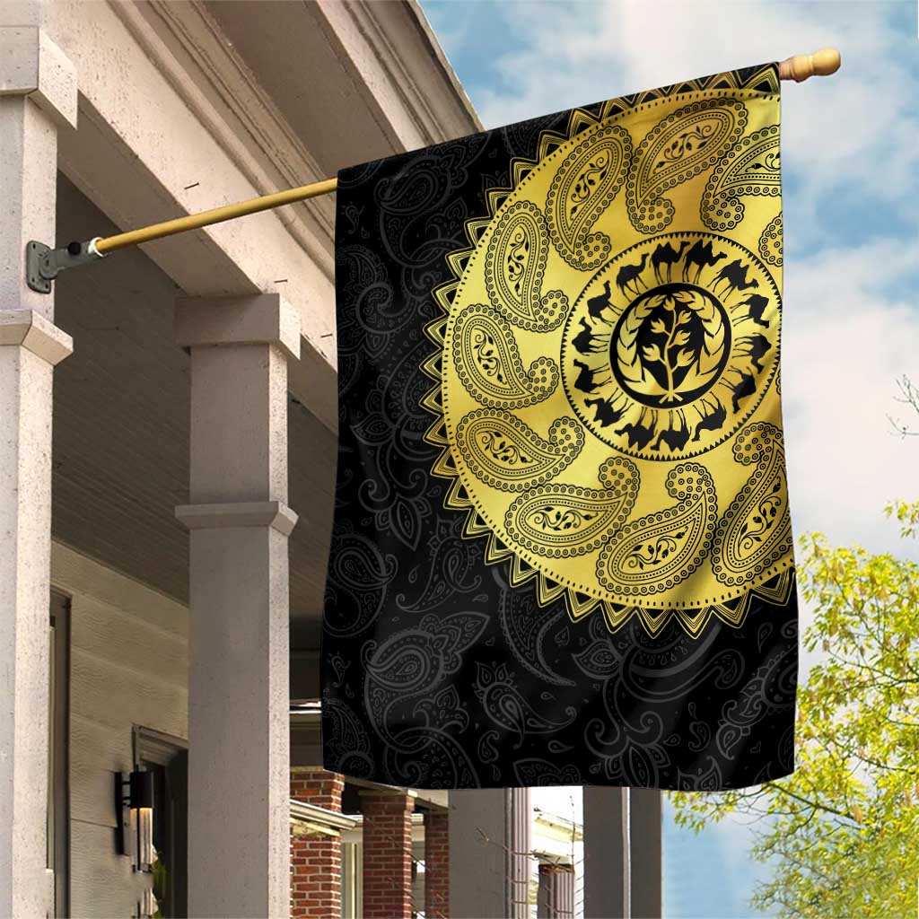 Gabon Roots Garden Flag African Pride in Fingerprint and Tribal Colors DT02