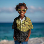 Eritrea African Tribal Mix Paisley Pattern Kid Hawaiian Shirt Chest Arm Tattoo