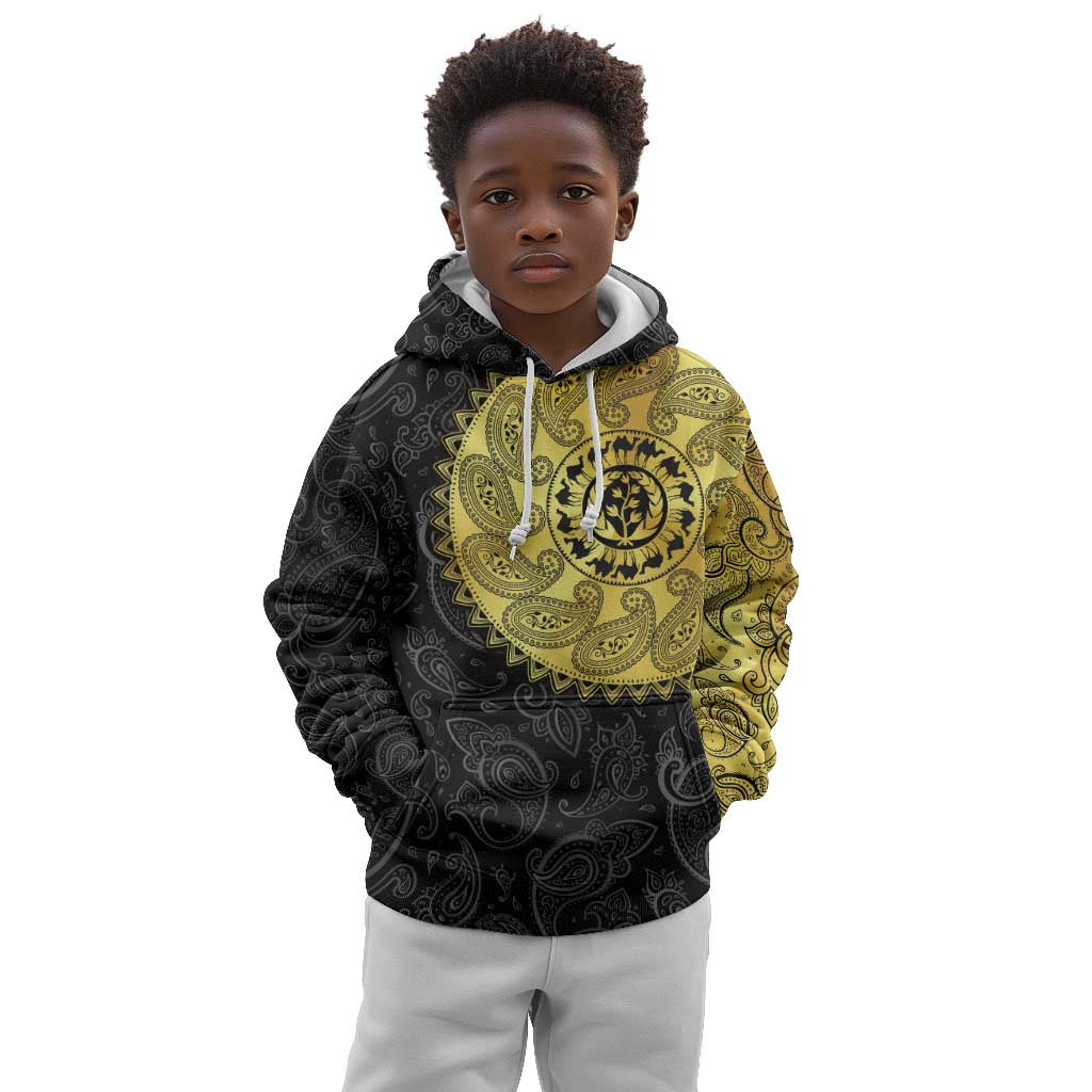 Eritrea African Tribal Mix Paisley Pattern Kid Hoodie Chest Arm Tattoo