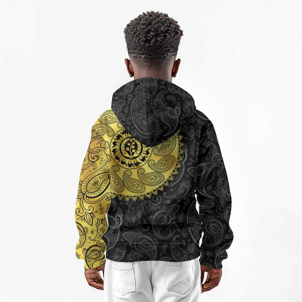 Eritrea African Tribal Mix Paisley Pattern Kid Hoodie Chest Arm Tattoo
