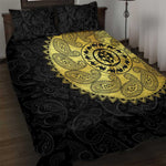 Eritrea African Tribal Mix Paisley Pattern Quilt Bed Set Chest Arm Tattoo