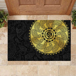 Eritrea African Tribal Mix Paisley Pattern Rubber Doormat Chest Arm Tattoo