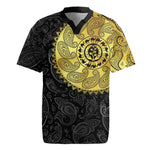 Eritrea African Tribal Mix Paisley Pattern Rugby Jersey Chest Arm Tattoo