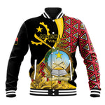 Personalized República de Angola Baseball Jacket Coat Of Arms With Map
