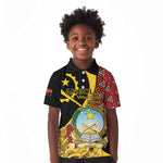 Personalized República de Angola Kid Polo Shirt Coat Of Arms With Map