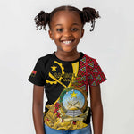 Personalized República de Angola Kid T shirt Coat Of Arms With Map